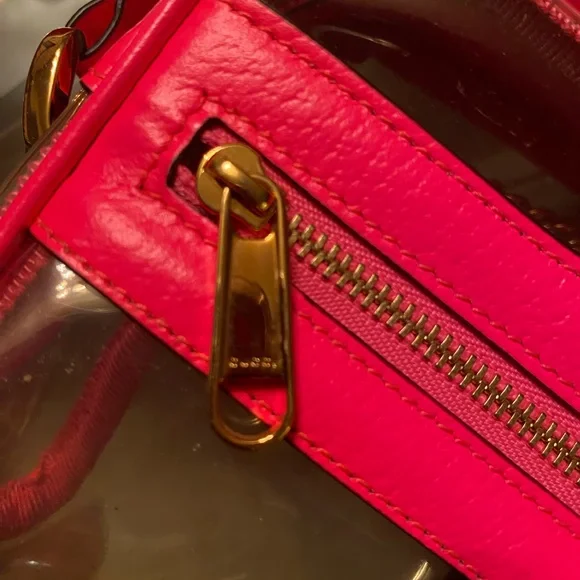 Gucci Ophidia Pink & Green Transparent Convertible Bag - Picture 9 of 17